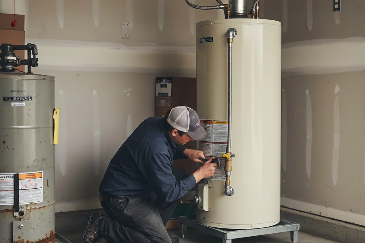 Water heater and shutoff valve replacement in Boxborough